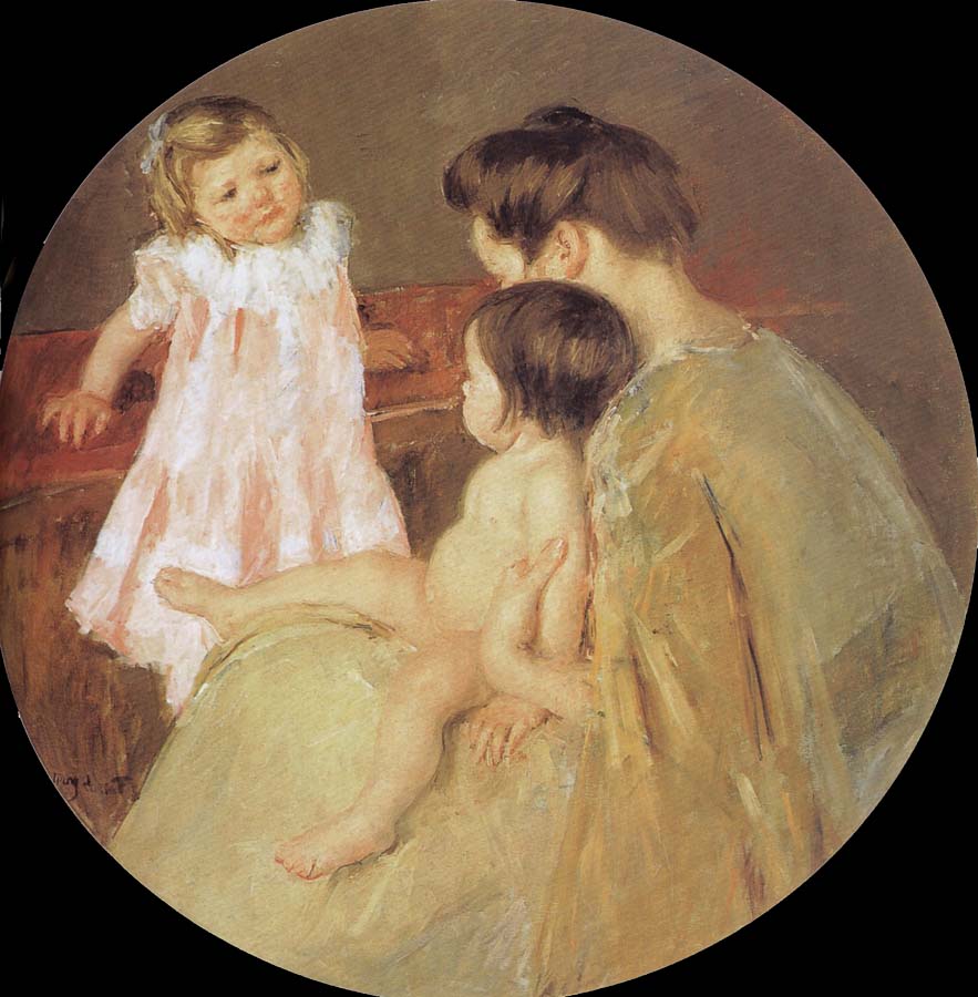 Mother and children